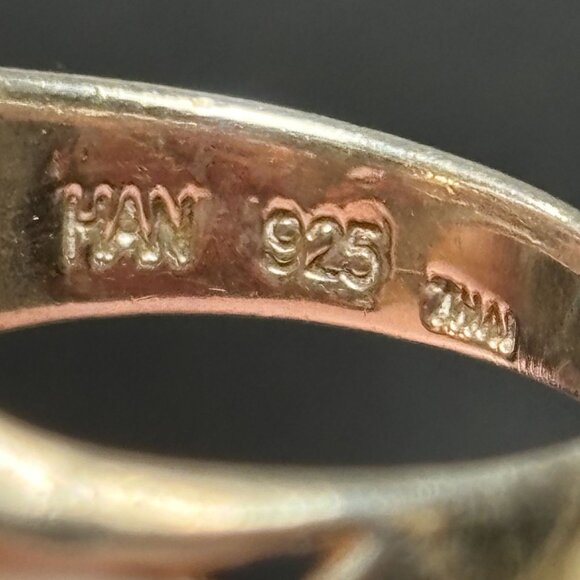 VTG Sterling Silver 925 Pierced Wavy Scroll Design Bold Statement Ring Size 7 - Picture 8 of 12